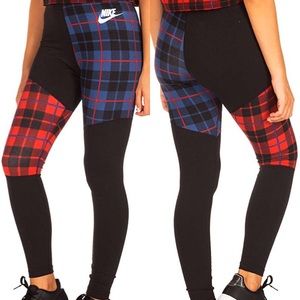 nike plaid tights